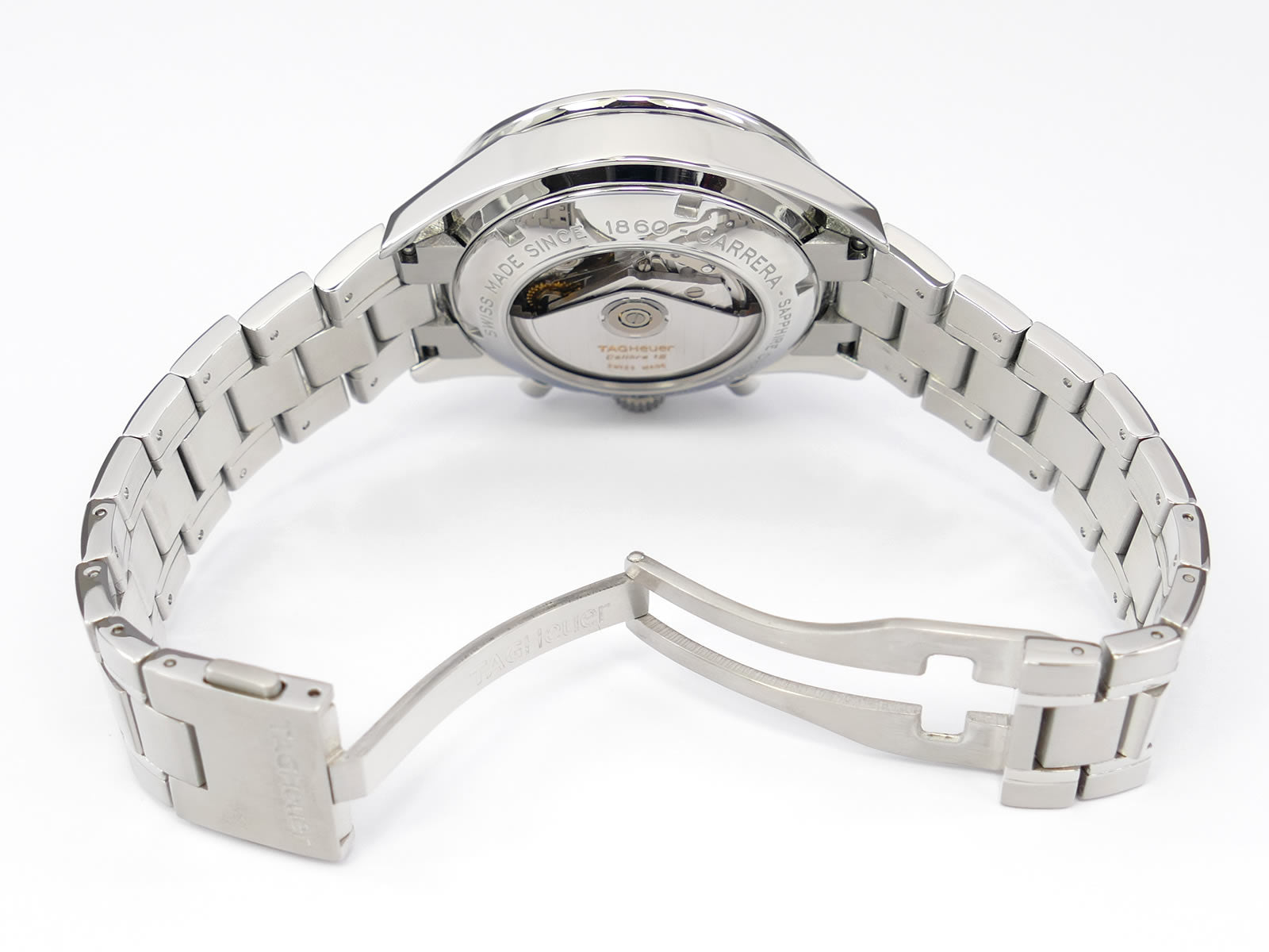 TAG Heuer Carrera CV2013 stainless steel folding clasp
