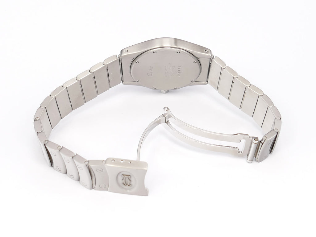 Cartier Santos Ronde 1920-1 stainless steel folding clasp