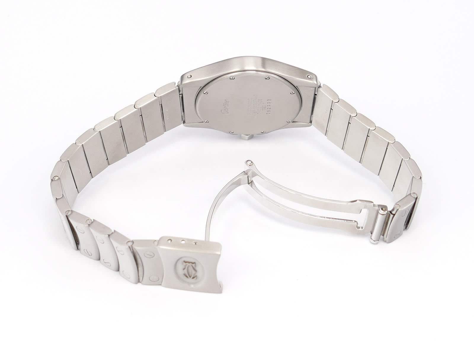 Cartier Santos Ronde 1920-1 stainless steel folding clasp