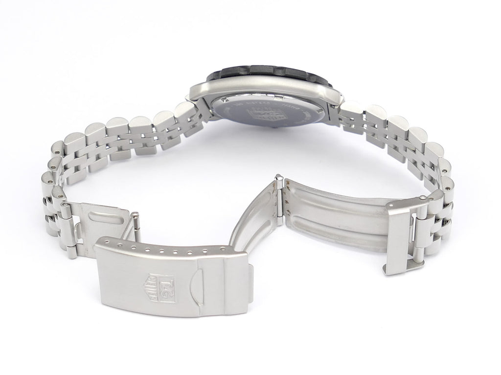TAG Heuer Formula 1 WA1211 stainless steel folding clasp with wet suit expansion
