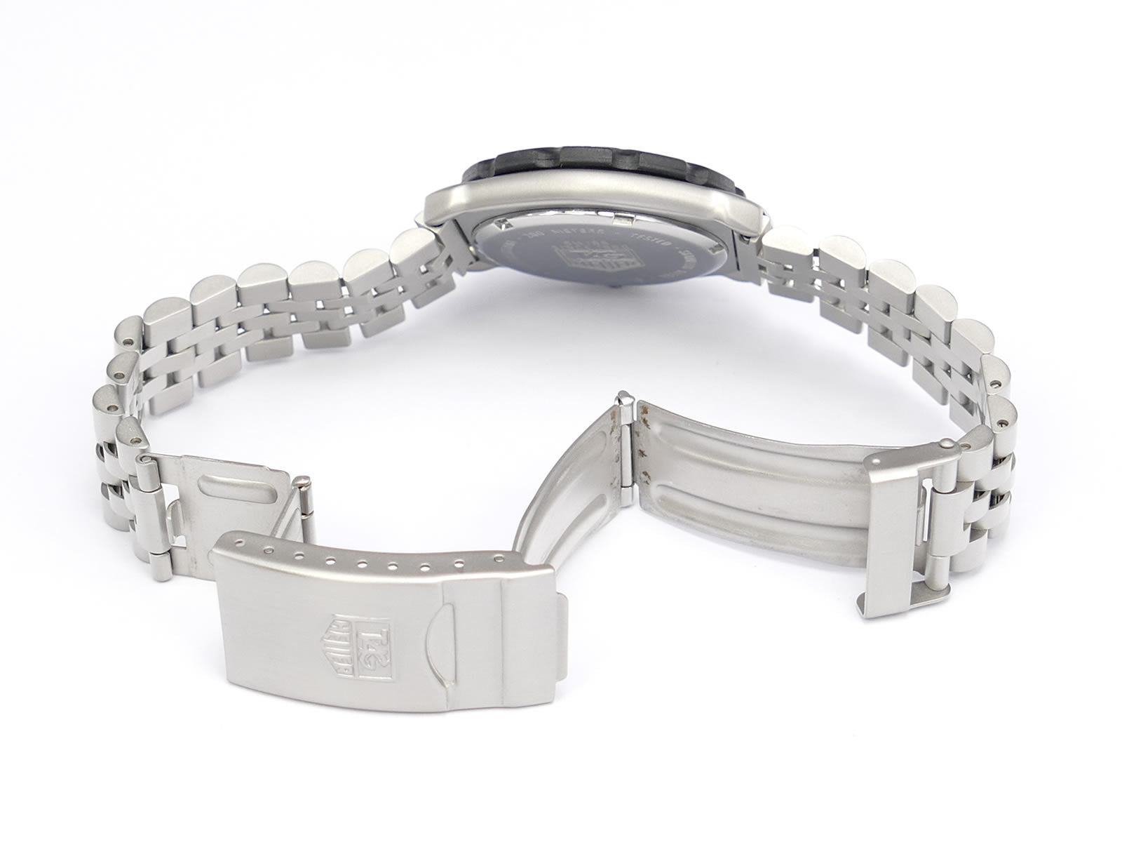 TAG Heuer Formula 1 WA1211 stainless steel folding clasp with wet suit expansion