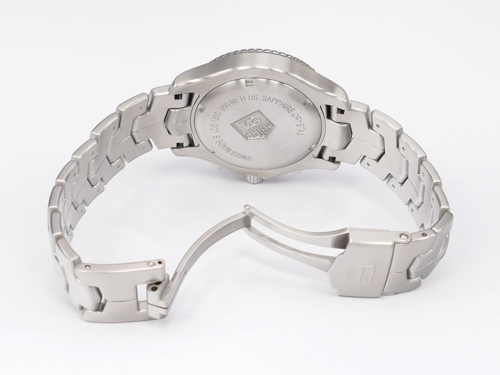 TAG Heuer Link Chronograph CJ1111 folding stainless steel clasp