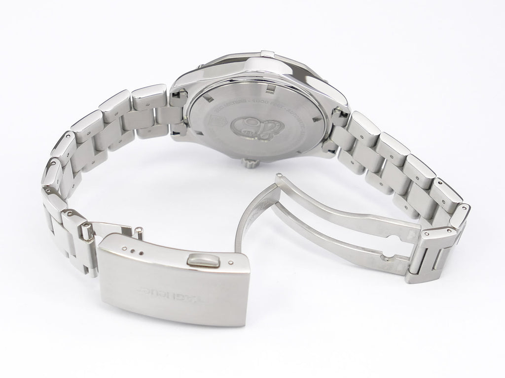 TAG Heuer Aquaracer WAP2010 stainless steel folding clasp with wet suit expansion