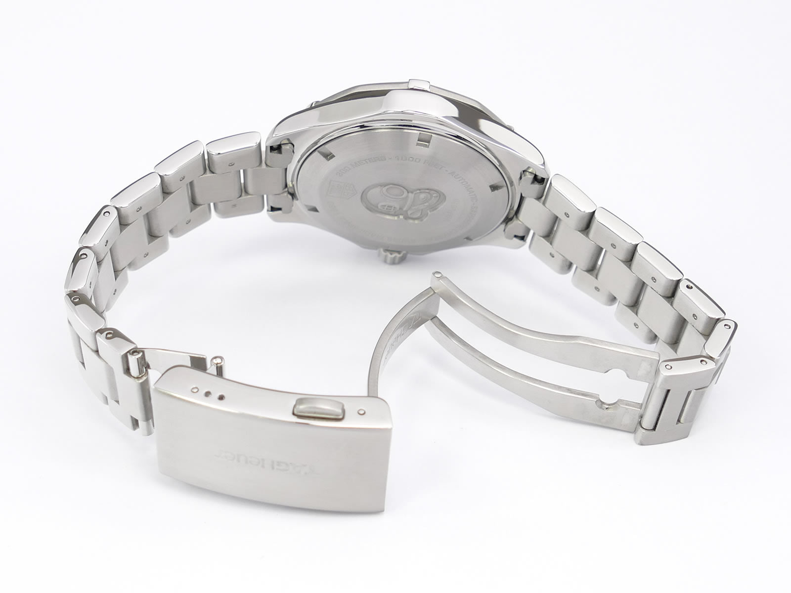 TAG Heuer Aquaracer WAP2010 stainless steel folding clasp with wet suit expansion