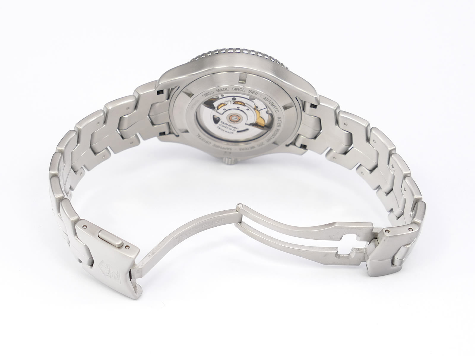 TAG Heuer Link WJ201A stainless steel folding clasp