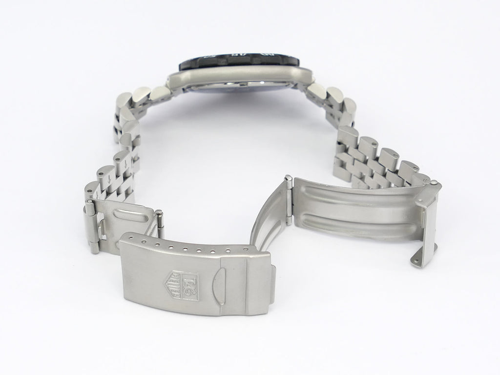 TAG Heuer Formula 1 WA1211 stainless steel folding clasp with wet suit expansion