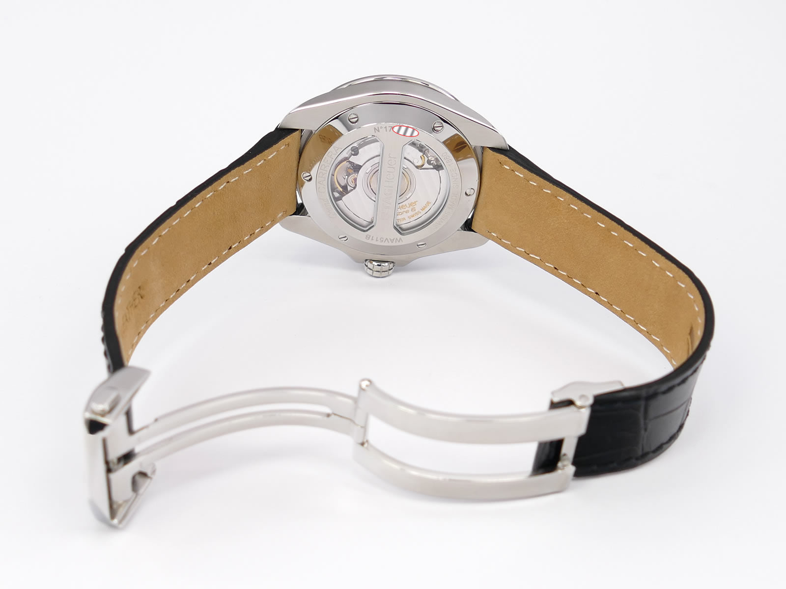 TAG Heuer Grand Carrera WAV511B stainless steel folding clasp