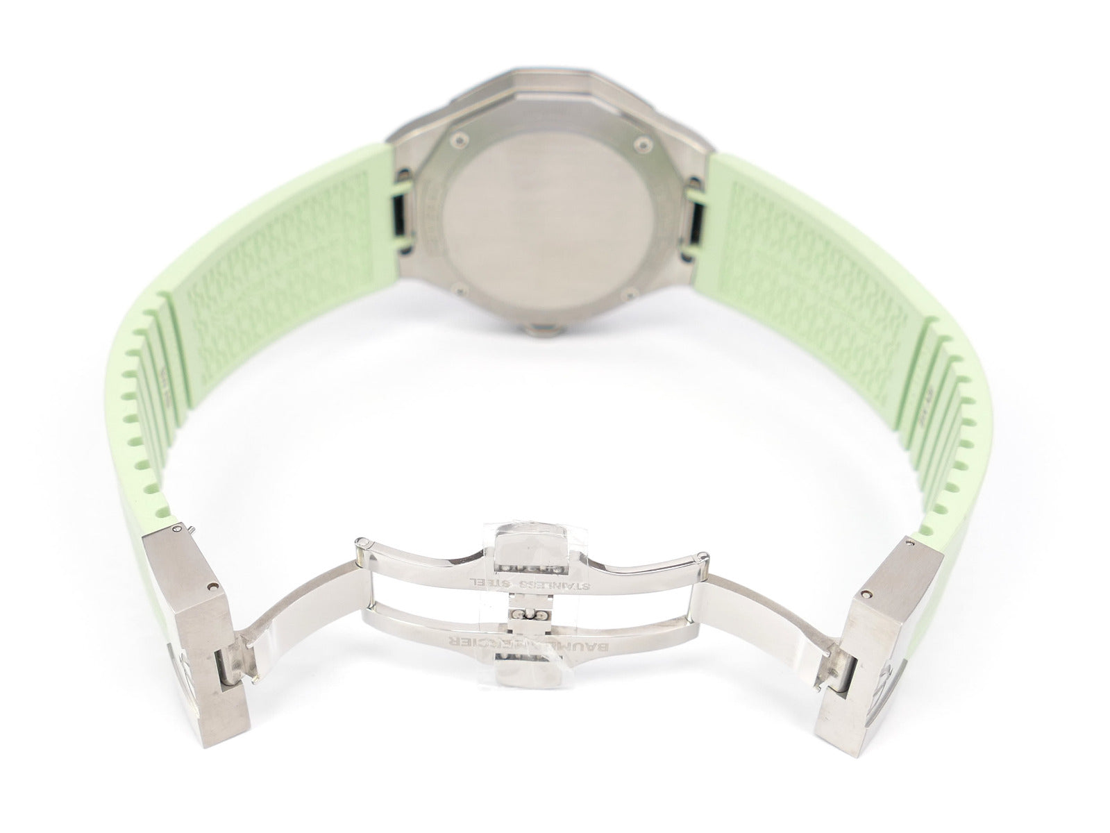 Baume & Mercier Riviera M0A10611 stainless steel bi folding clasp