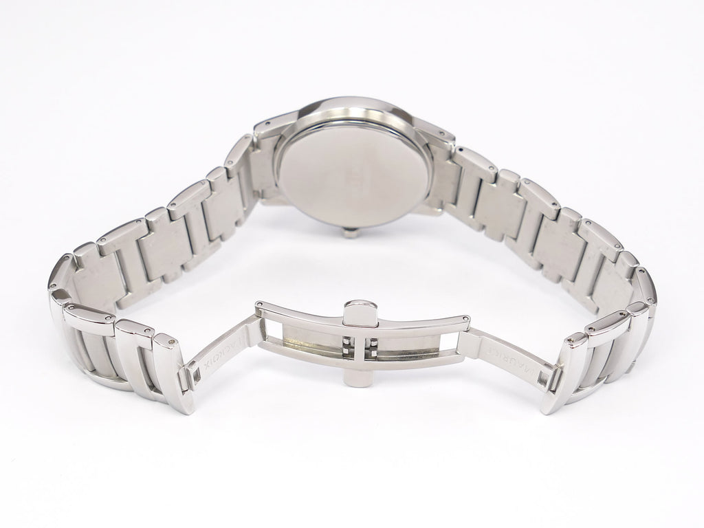 Maurice Lacroix Miros 69743 stainless steel bi folding clasp