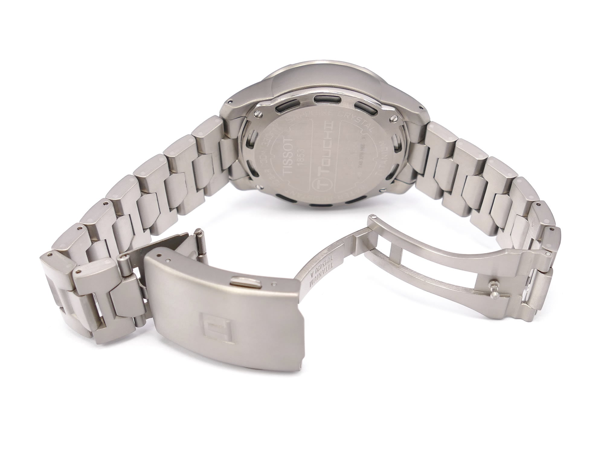 Tissot T-Touch II titanium folding clasp with wet suit expansion T047420A