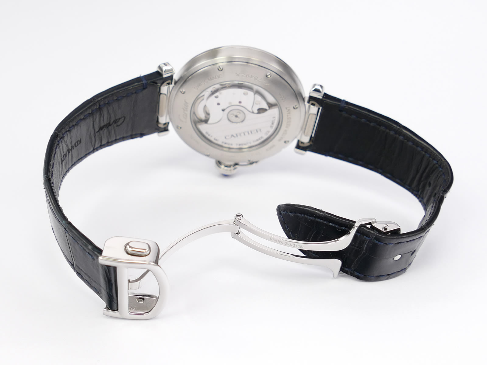 Cartier Pasha WSPA0010 stainless steel deployment clasp