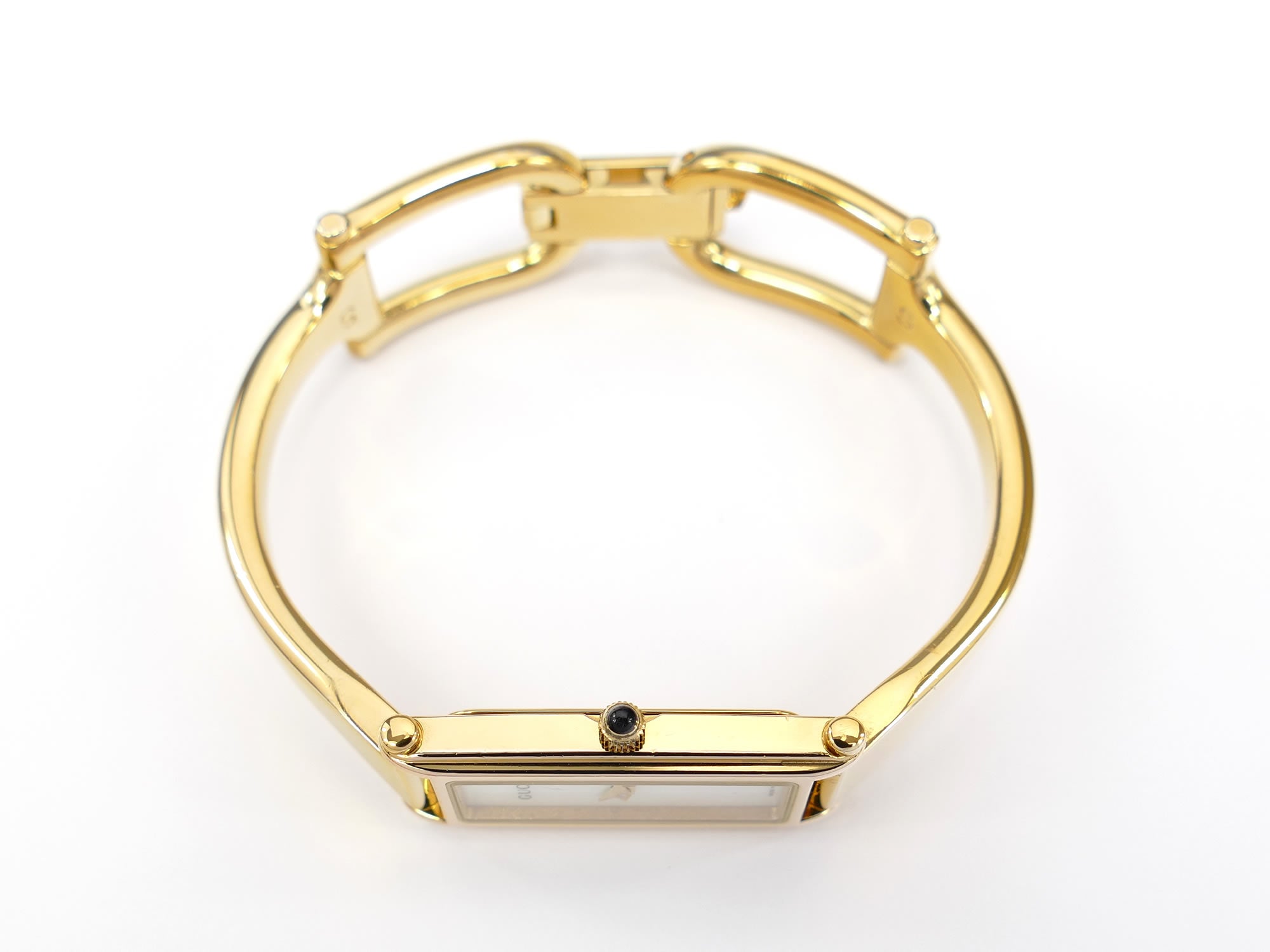 Gucci 1500L 18k Gold Plated crown with black cabochon