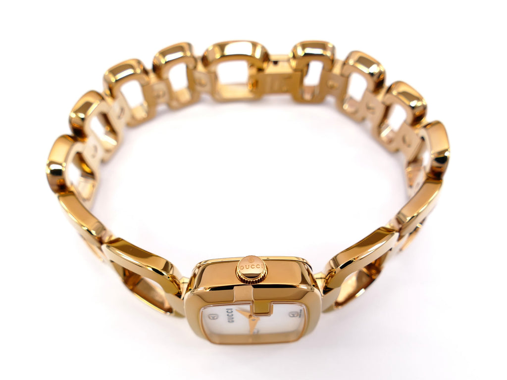 Gucci G 125.5 Rose Gold PVD crown