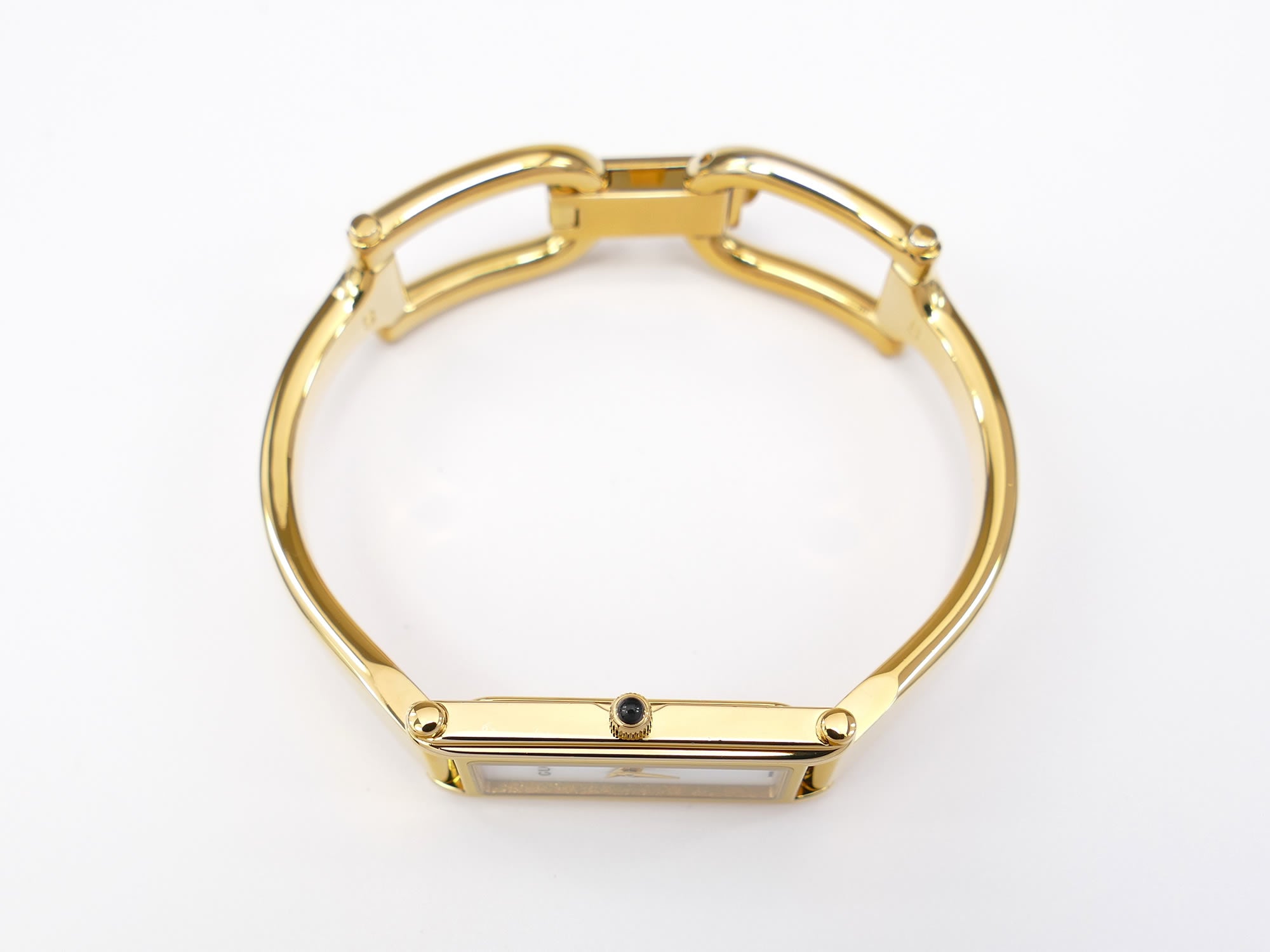 Gucci 1500L 18k Gold Plated crown with black cabochon