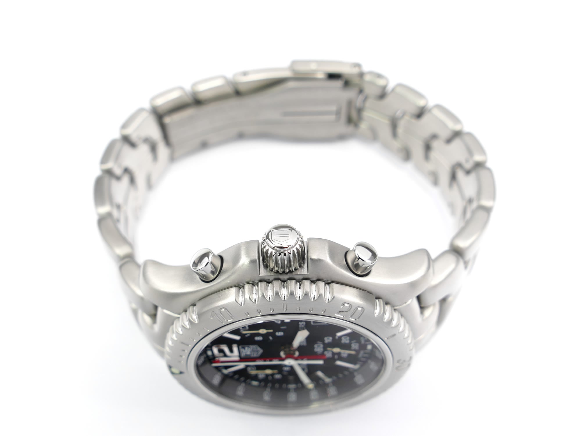 TAG Heuer Link Chronograph CT1111-0 stainless steel screw down crown