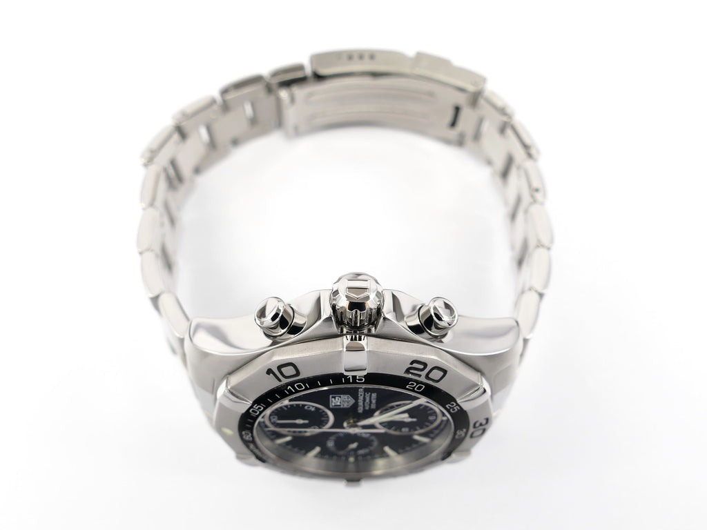 TAG Heuer Aquaracer Chronograph CAF2110 stainless steel screw down crown