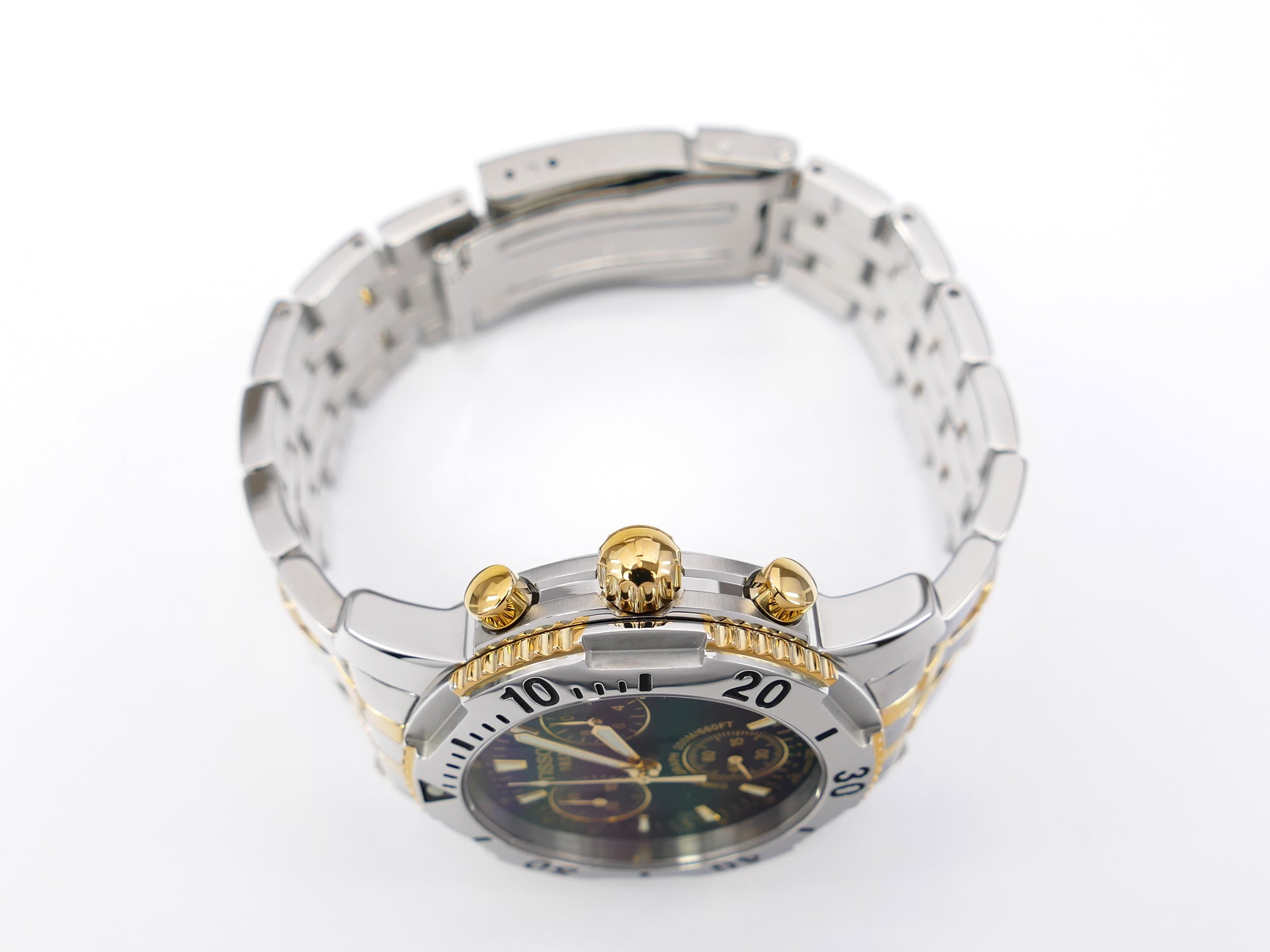 Tissot T-Sport PRS200 gold plated screw down crown