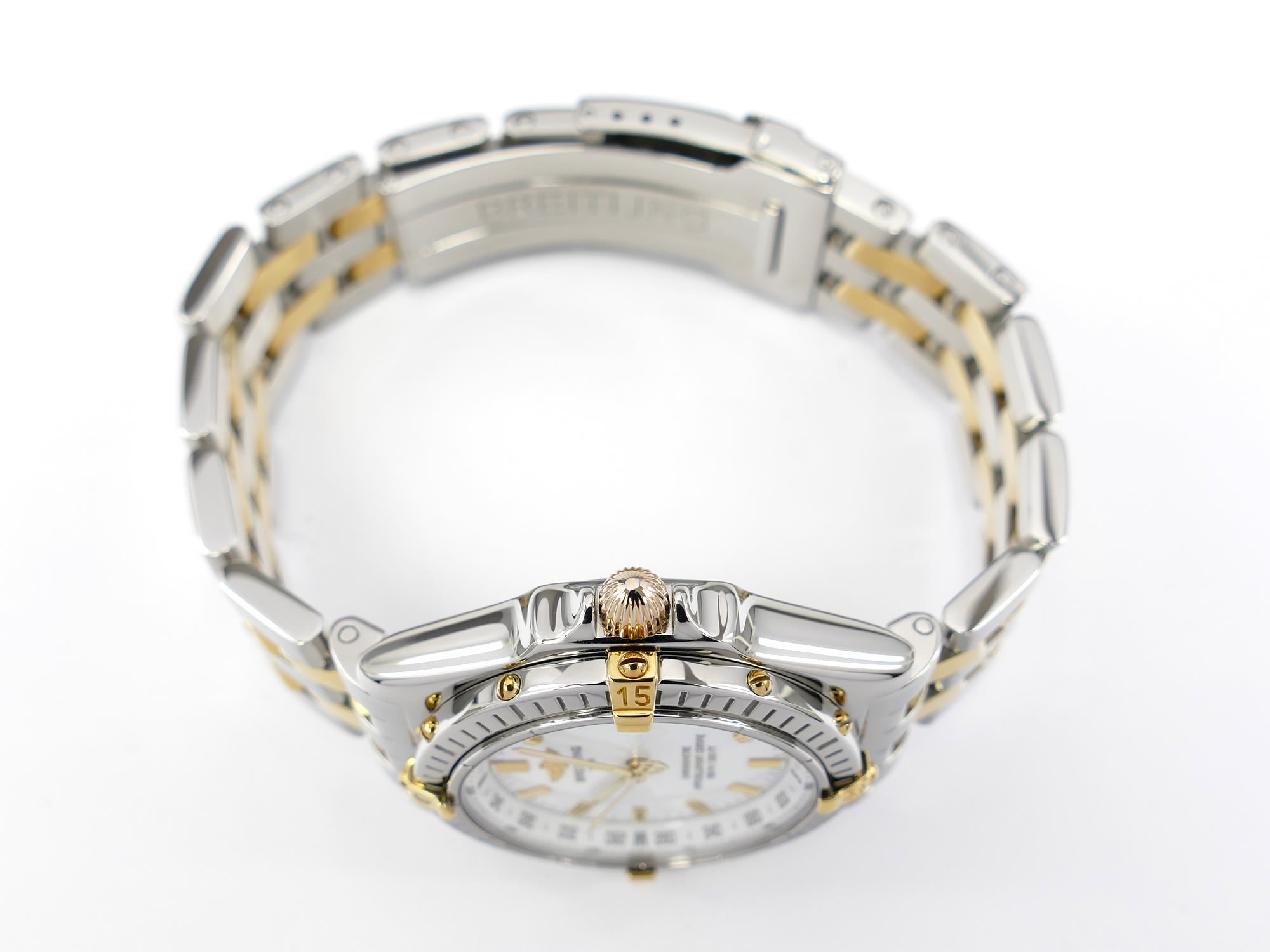 Breitling Wings Chronometer B10350 18k gold plated crown