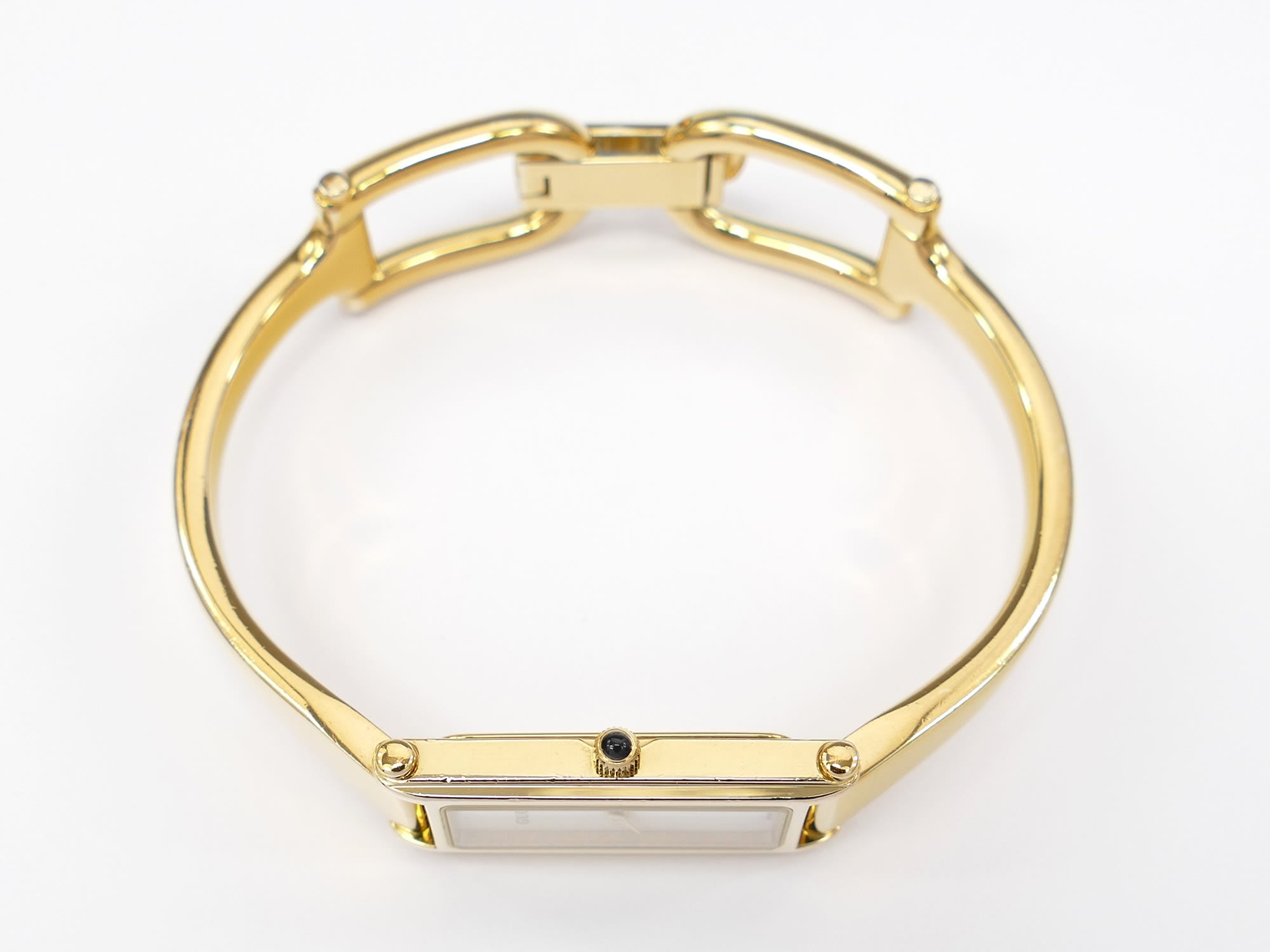 Gucci 1500L 18k Gold Plated crown with black cabochon