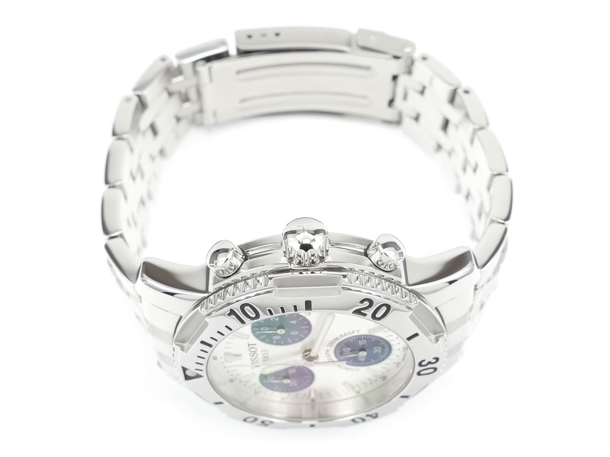 Tissot T-Sport PRS200 Chronograph screw down crown