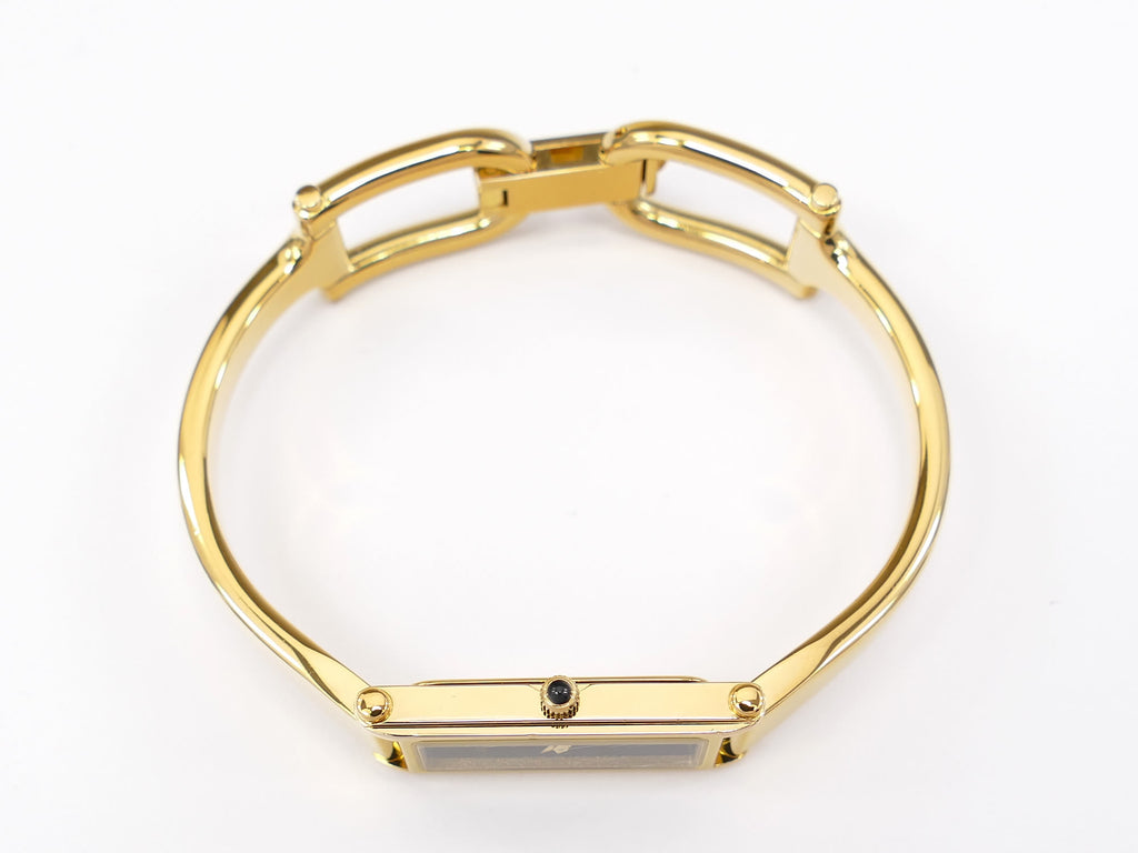 Gucci 1500L 18k Gold Plated crown with black cabochon