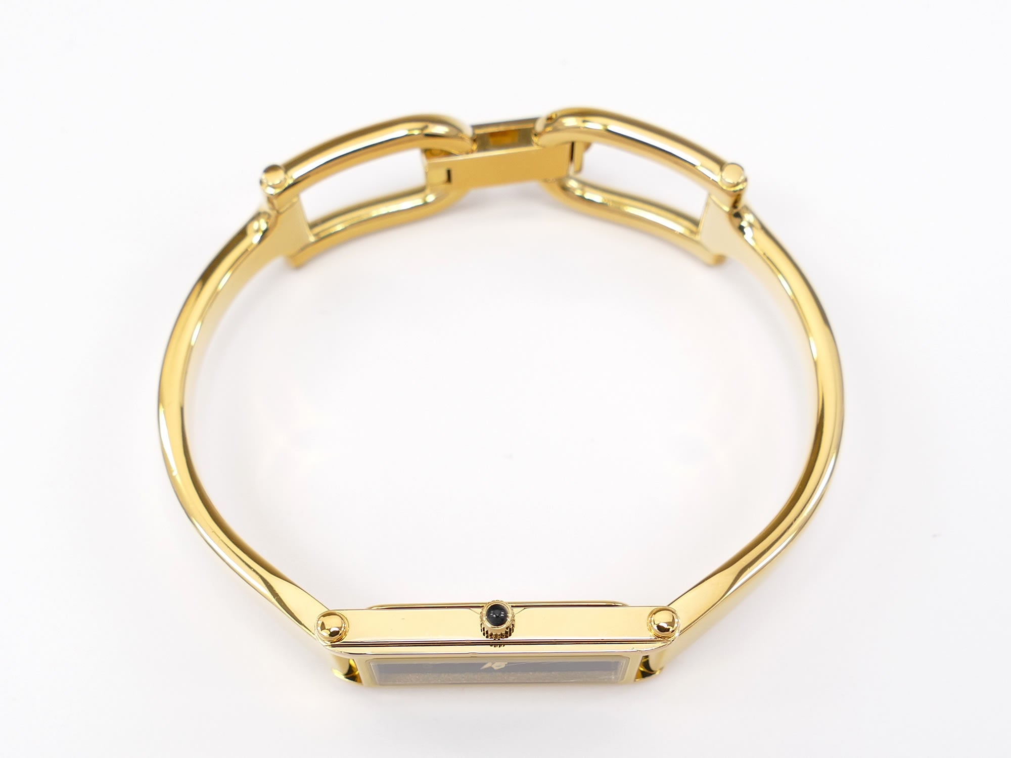 Gucci 1500L 18k Gold Plated crown with black cabochon