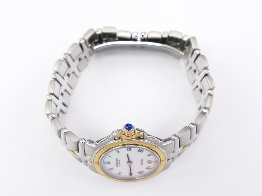 Raymond Weil Parsifal 9990 18k Gold plated crown with blue cabochon