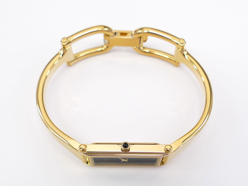 Gucci 1500L 18k Gold Plated crown with black cabochon
