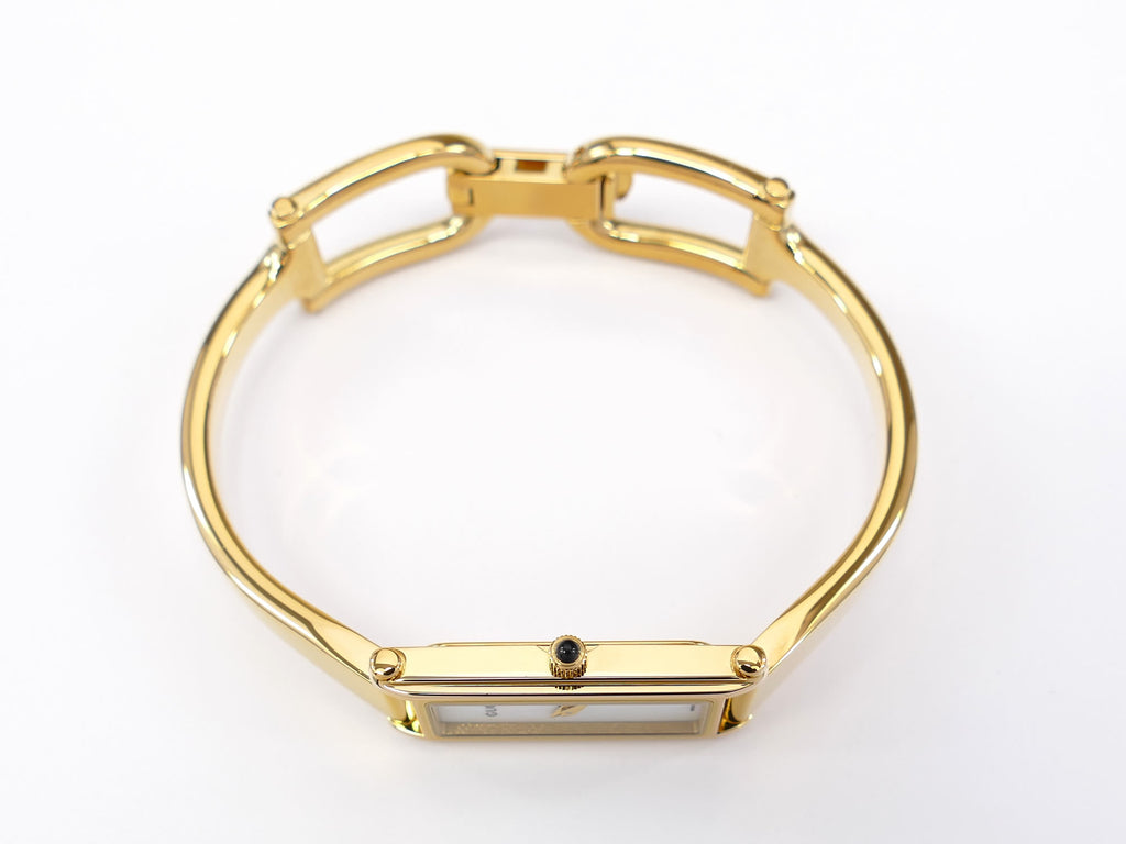 Gucci 1500L 18k Gold Plated crown with black cabochon