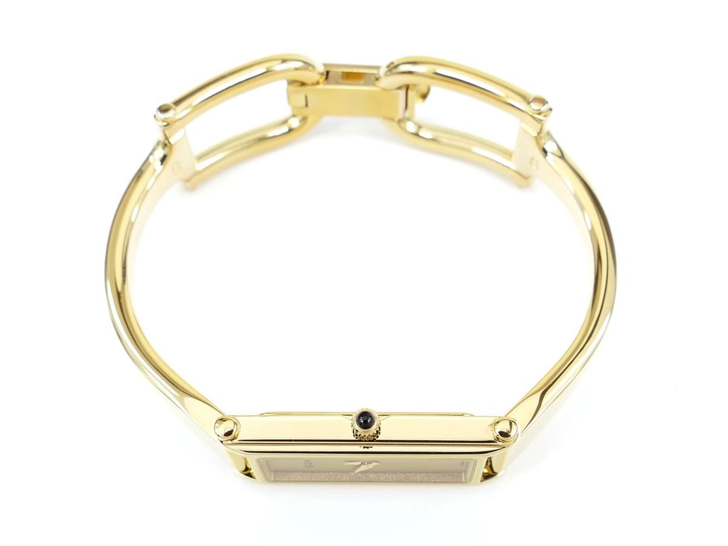 Gucci 1500 L 18k Gold Plated crown with black cabochon
