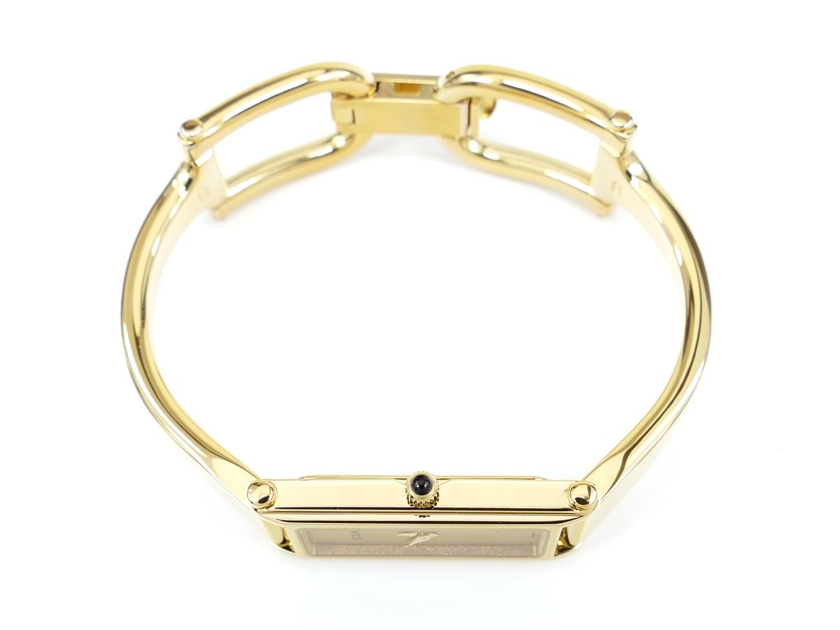 Gucci 1500 L 18k Gold Plated crown with black cabochon