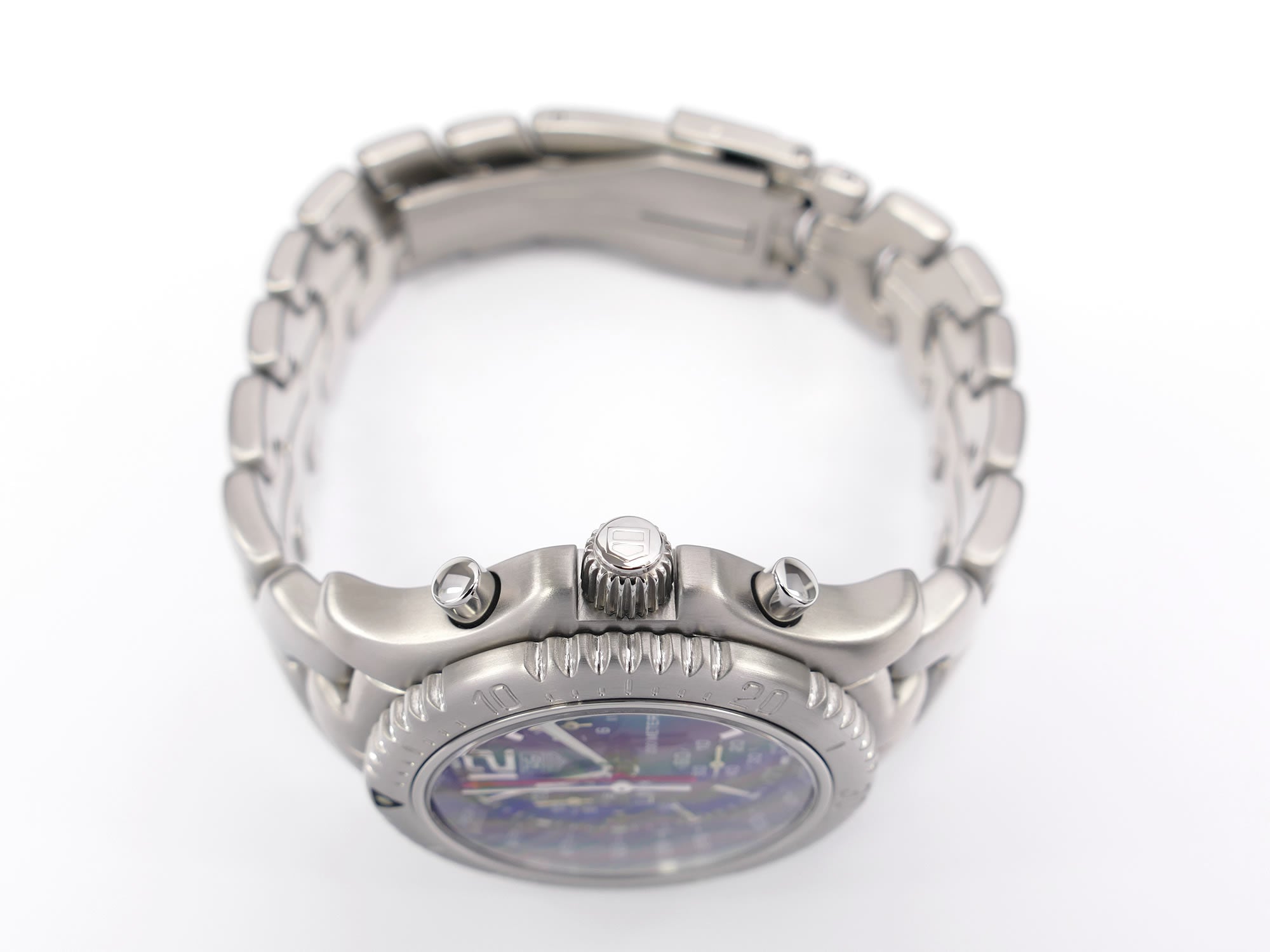 TAG Heuer Link Chronograph CT1110-0 stainless steel screw down crown