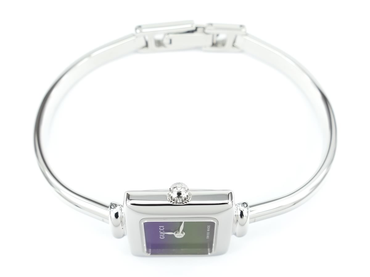 Gucci 1900L stainless steel crown with double G logo