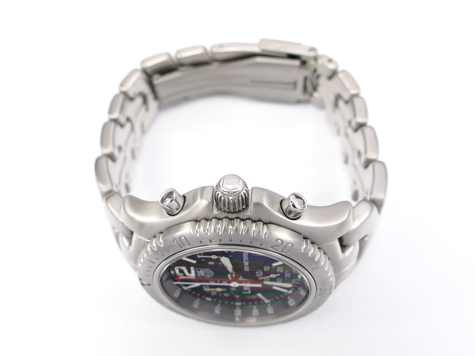 TAG Heuer Link Chronograph CT1111-0 stainless steel screw down crown