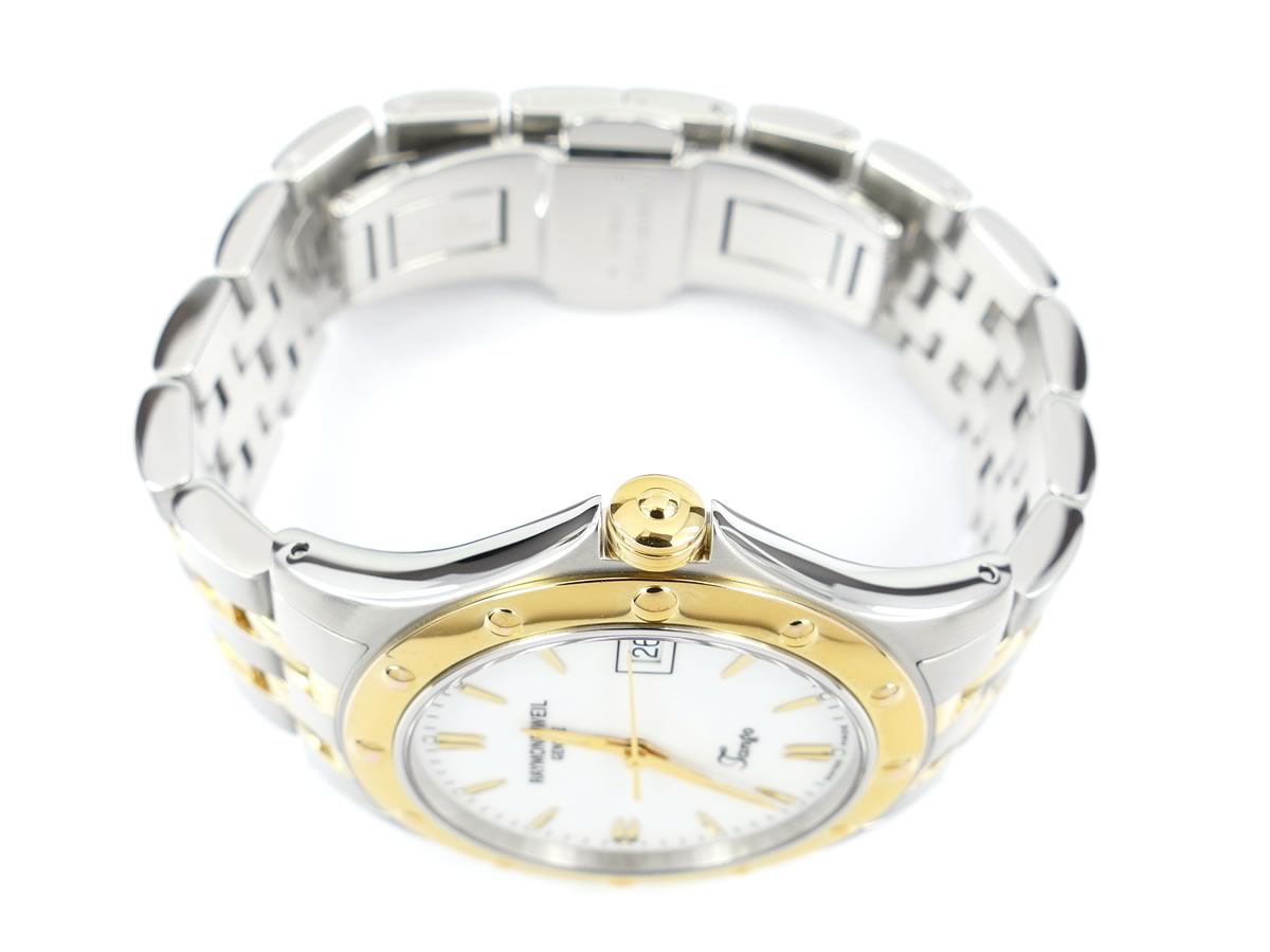 Raymond Weil Tango White Dial 5590-STP-30001 gold plated crown