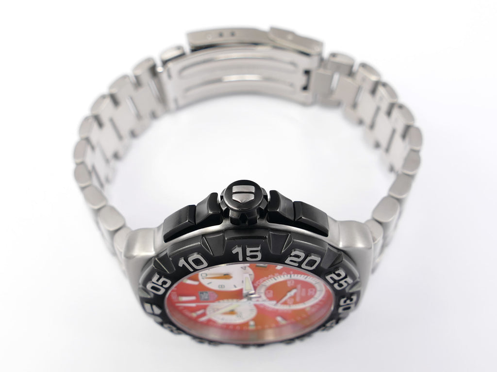 TAG Heuer Formula 1 Chronograph CAH1113 titanium carbide coated screw down crown