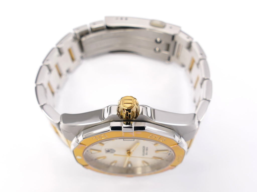 TAG Heuer Aquaracer WAY1120 18k Gold plated screw down crown