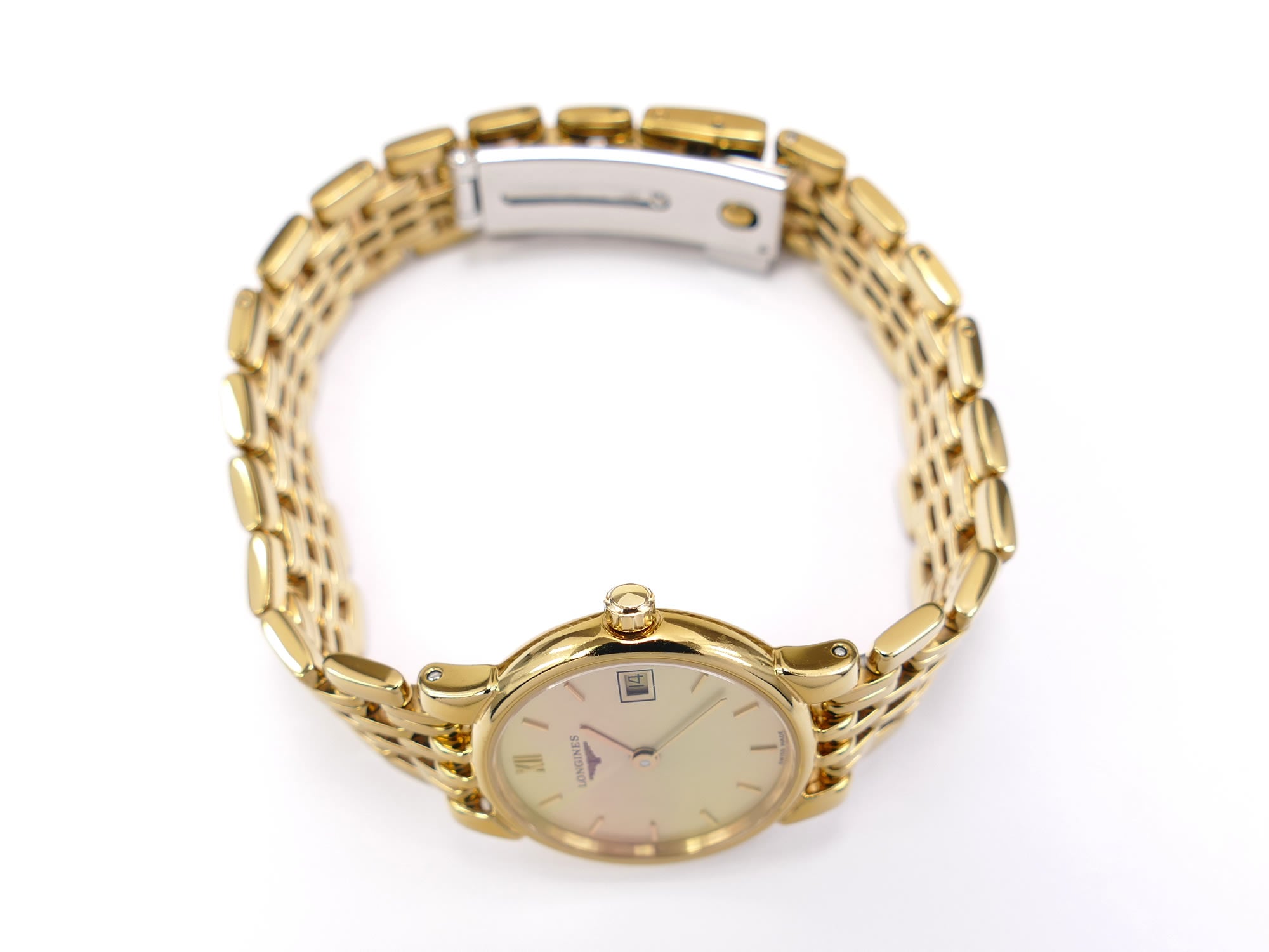 Longines La Grande Classique Elegance L5.132.2 Gold PVD crown