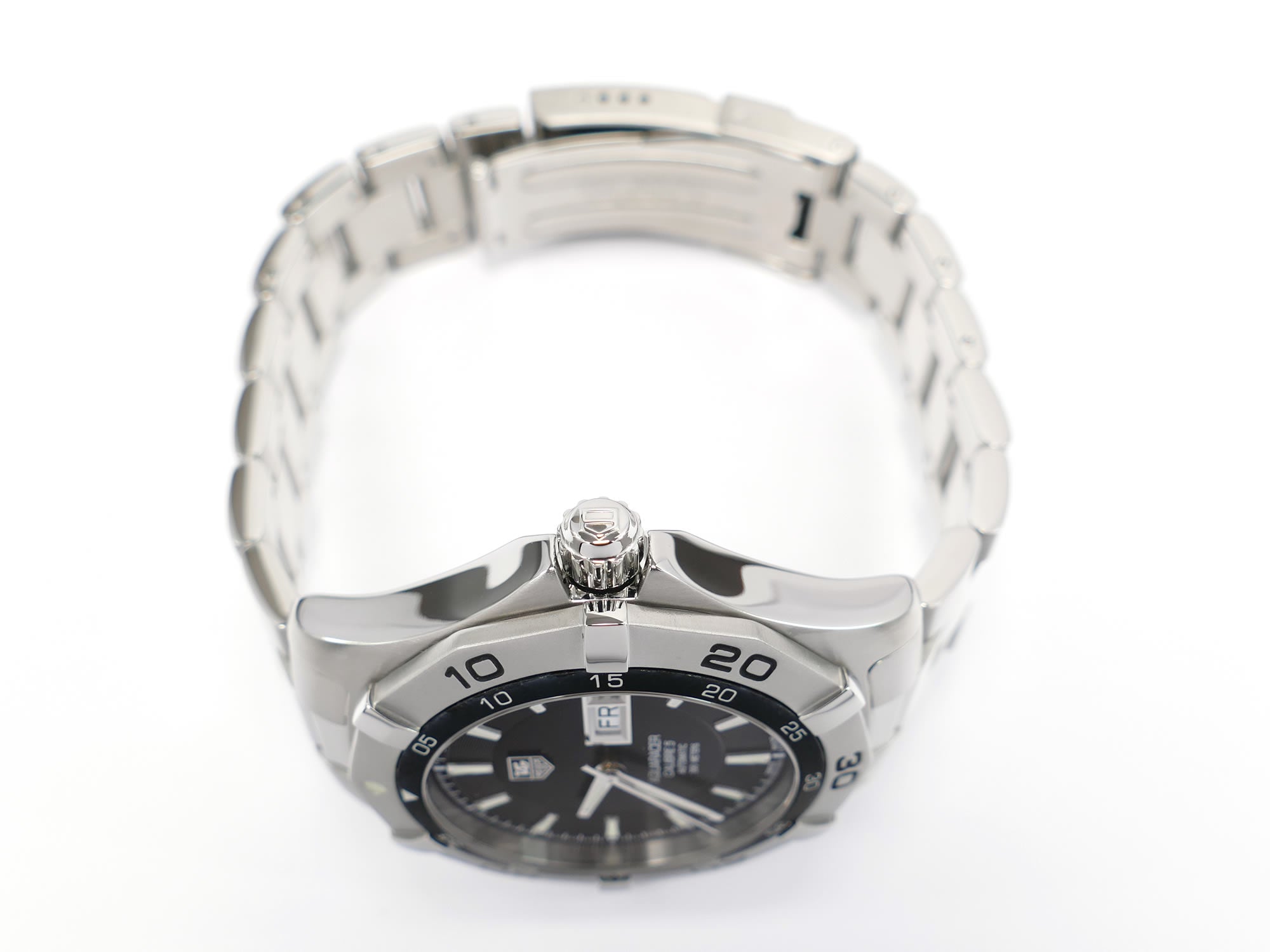 TAG Heuer Aquaracer WAF2010 stainless steel screw down crown