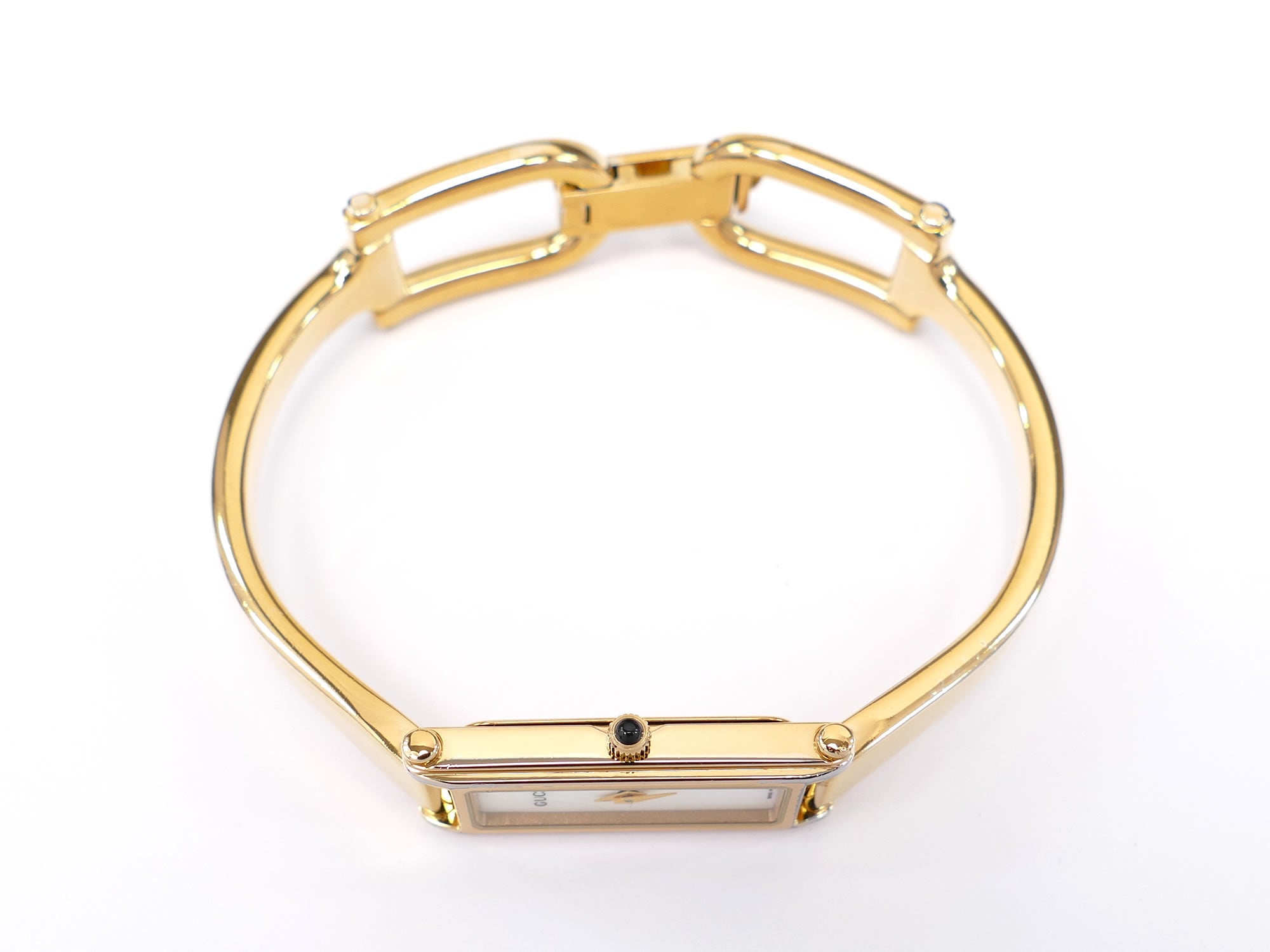 Gucci 1500L 18k Gold Plated crown with black cabochon