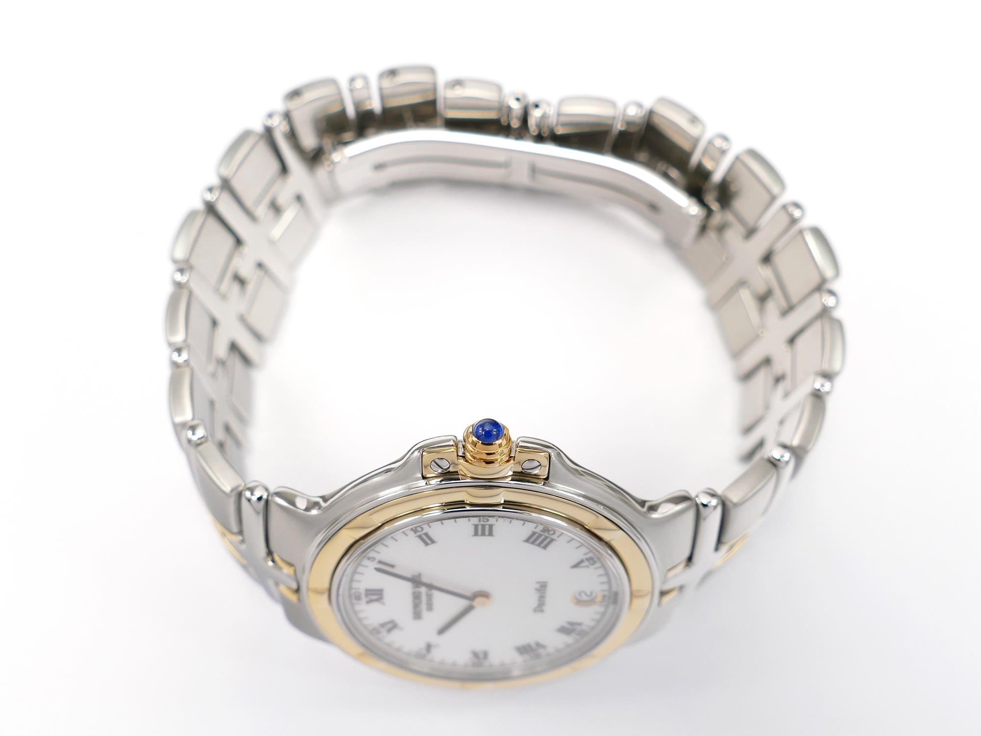 Raymond Weil Parsifal 9190 18k gold plated crown with sapphire cabochon