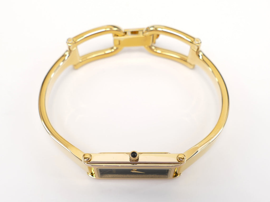 Gucci 1500L 18k Gold Plated crown with black cabochon