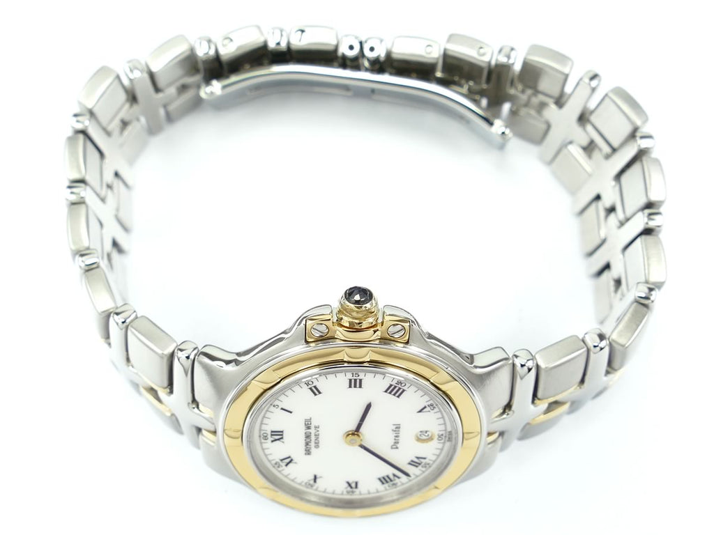 Raymond Weil Parsifal 9990 gold plated crown with blue cabochon