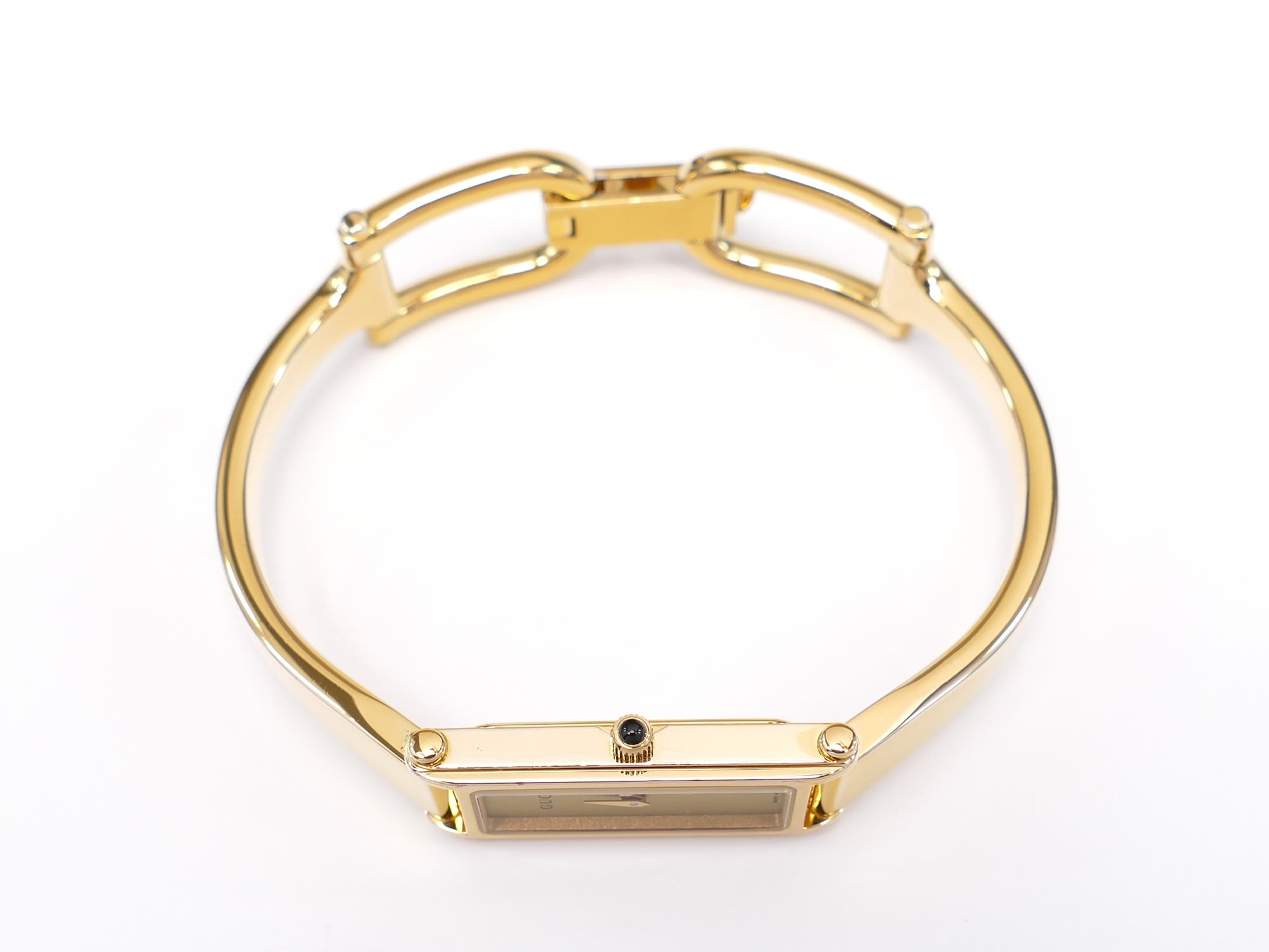 Gucci 1500L 18k Gold Plated crown with black cabochon