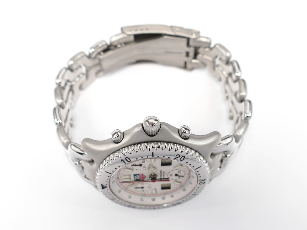 TAG Heuer SEL Lap Timer Chronograph S29.006M screw down stainless steel crown