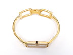 Gucci 1500L 18k Gold Plated crown with black cabochon