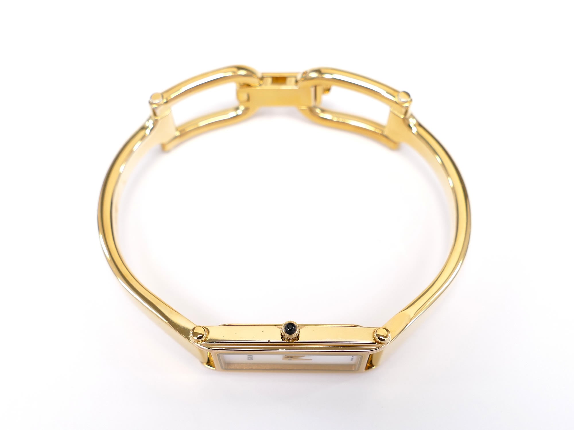 Gucci 1500L 18k Gold Plated crown with black cabochon