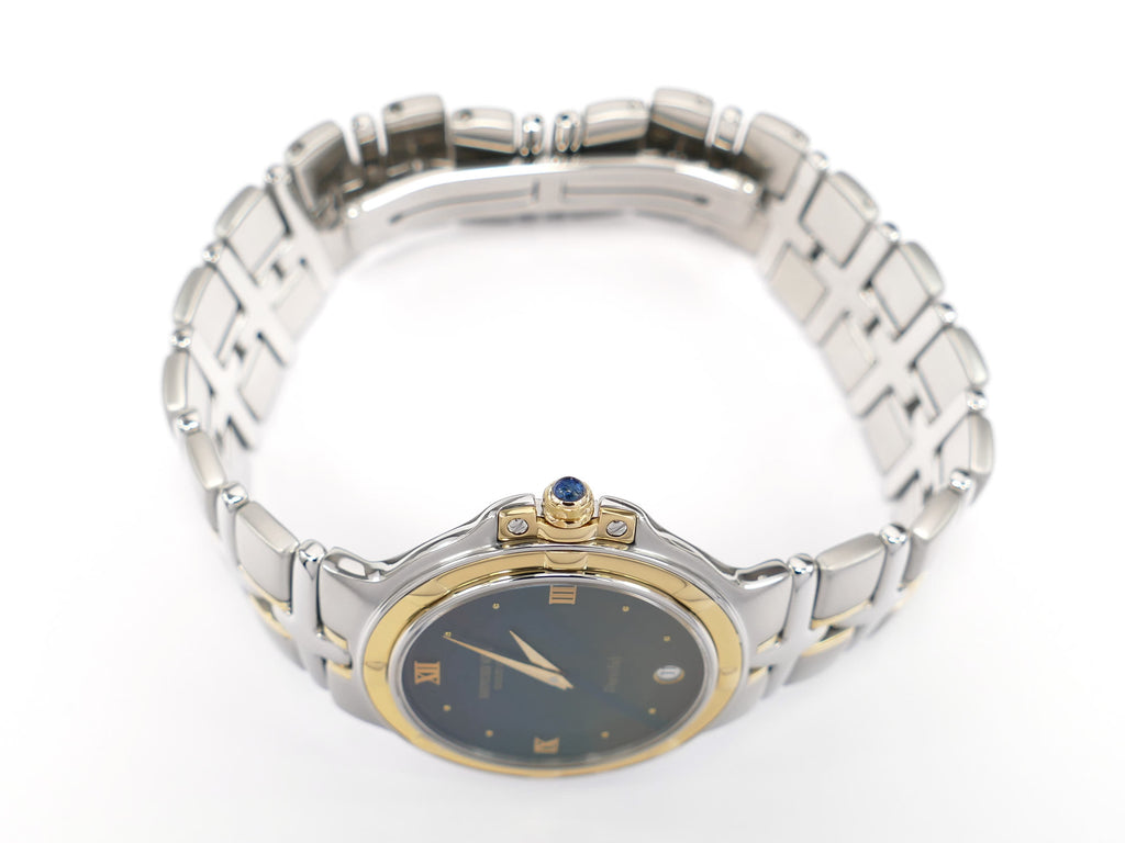 Raymond Weil Parsifal 9190 gold plated crown with blue cabochon