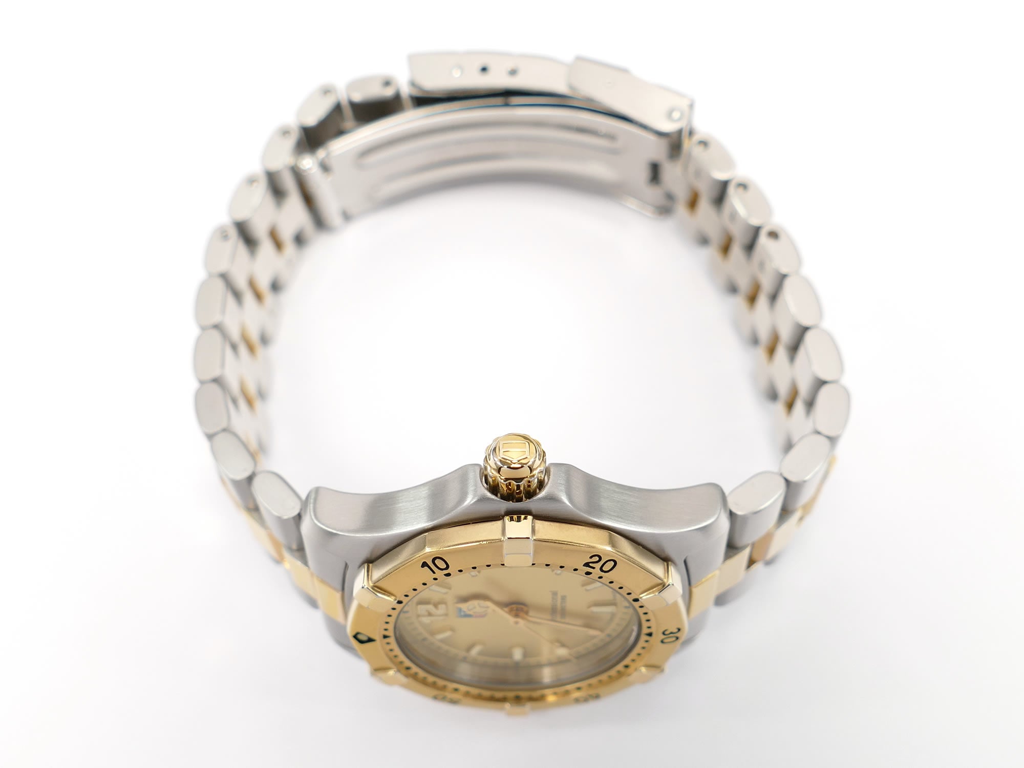 TAG Heuer 2000 Classic WK1321 18k gold plated screw down crown