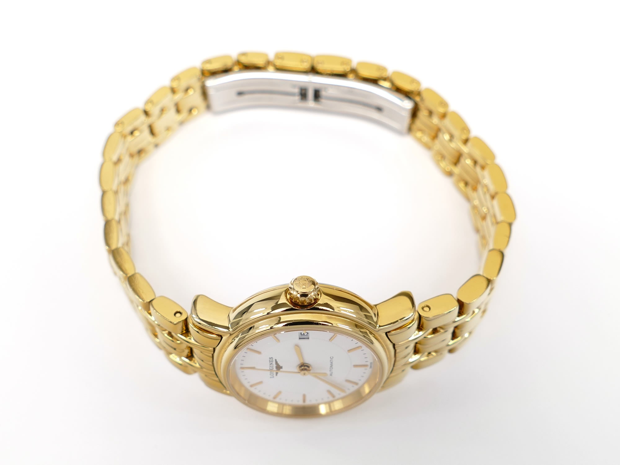 Longines Présence L4.221.2 Gold PVD crown